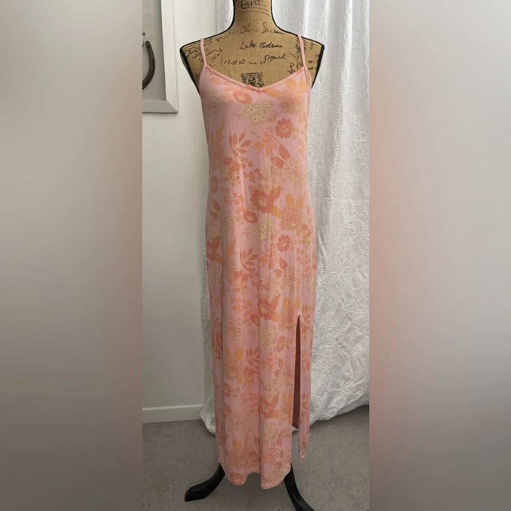 Z Supply Tank Style Midi Dress Floral Print Adjustable Straps Size L - Picture 3 of 8